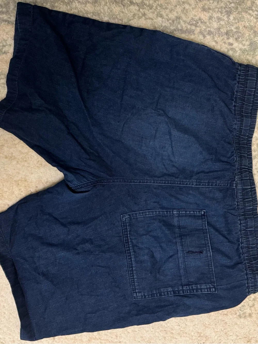 J.Crew Navy Stadium Short Drawstring Chambray